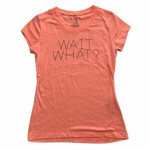 Neon Orange Short Sleeve Graphic T-shirt - Wait What? Medium